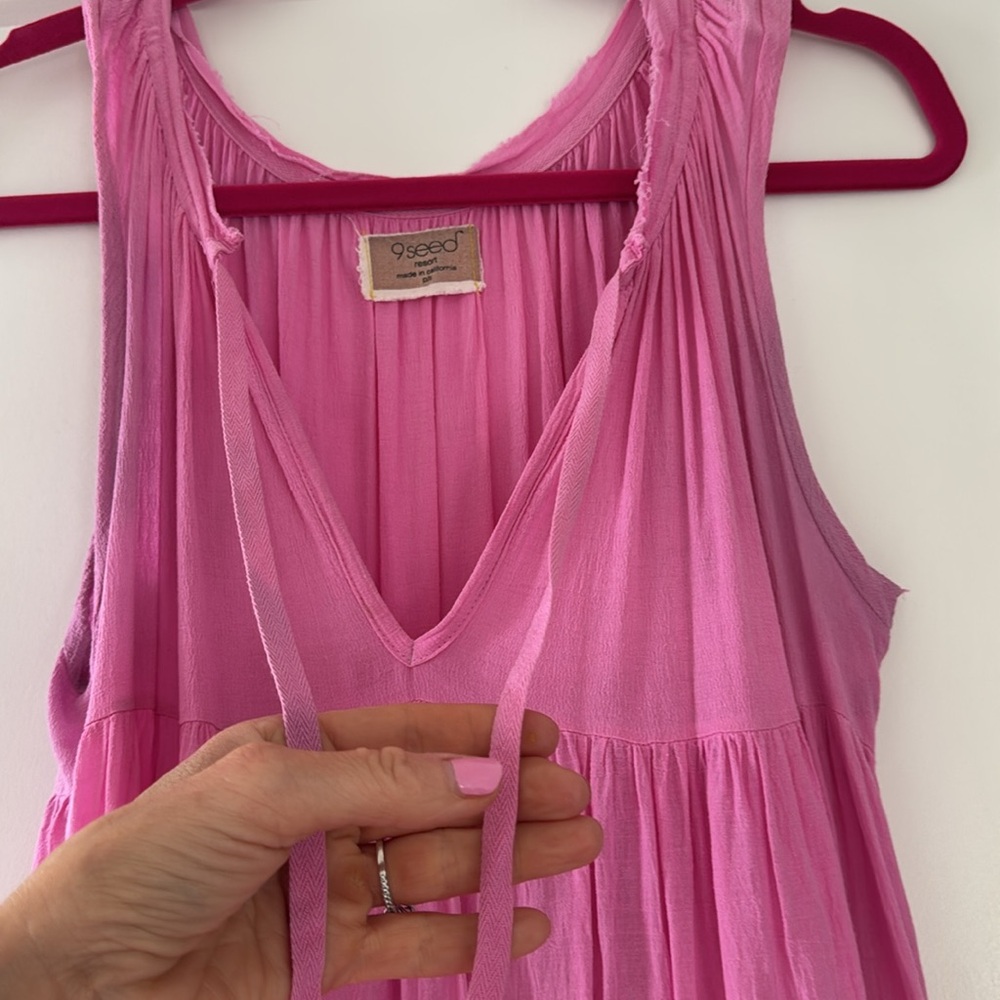 9Seed Pink Sleeveless Maxi Sundress - Picture 6 of 7
